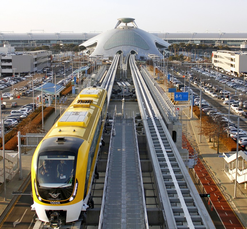 Incheon Airport Yellow Maglev Train