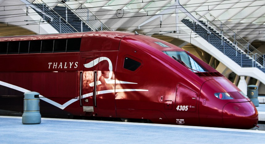 Belgium Liege-Guillemins railway station Thalys high-speed train
