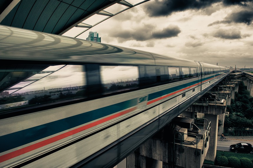 Artistic maglev photo