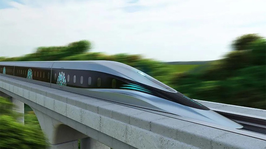 China maglev render